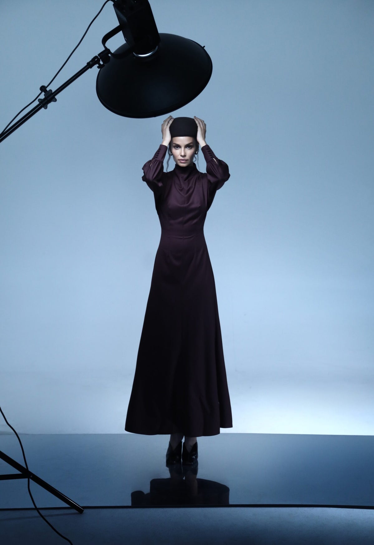 Linea Bordeaux Virgin Wool Dress – Atelier 1