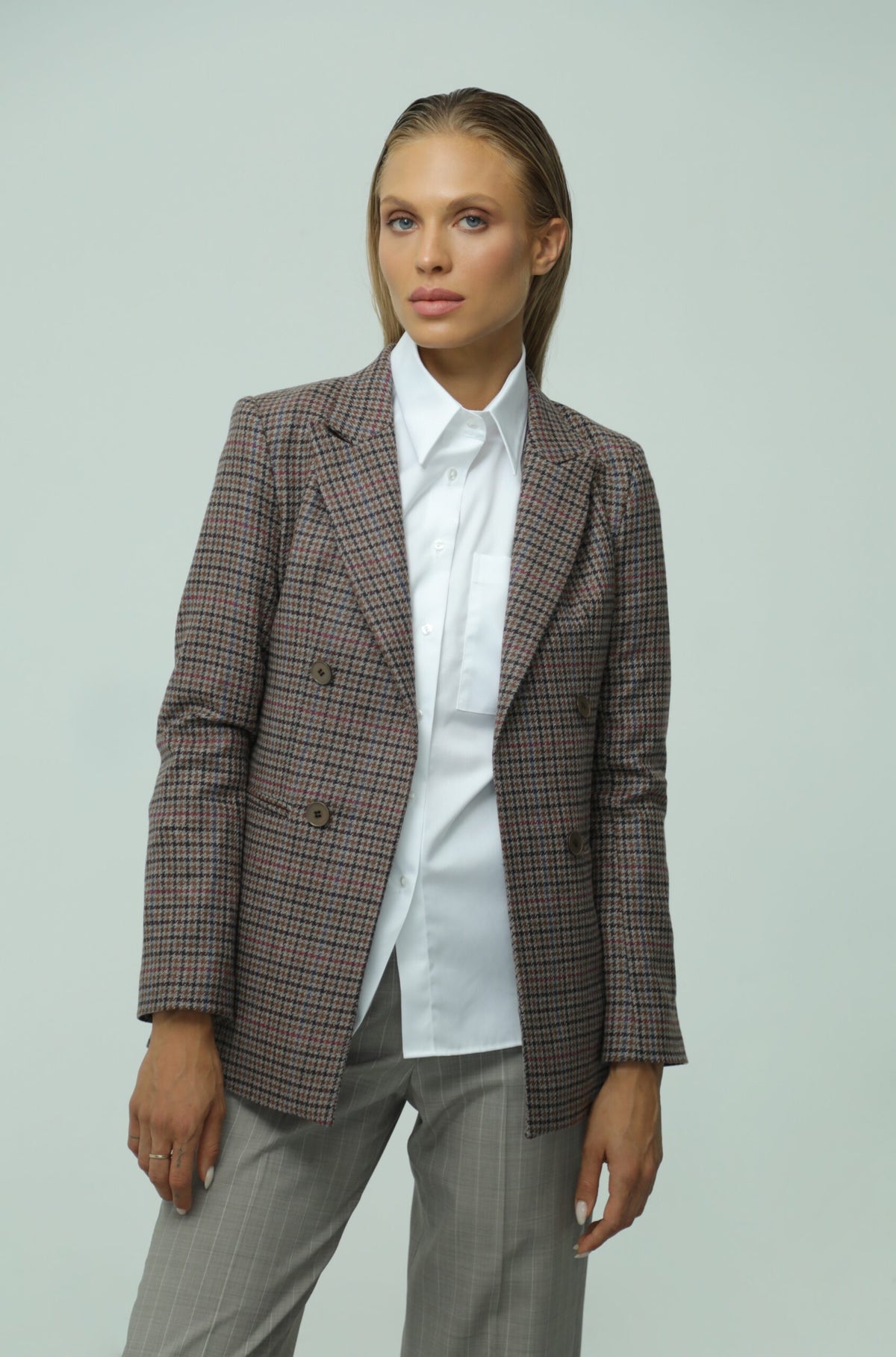 Roma Houndstooth Wool Blazer 2