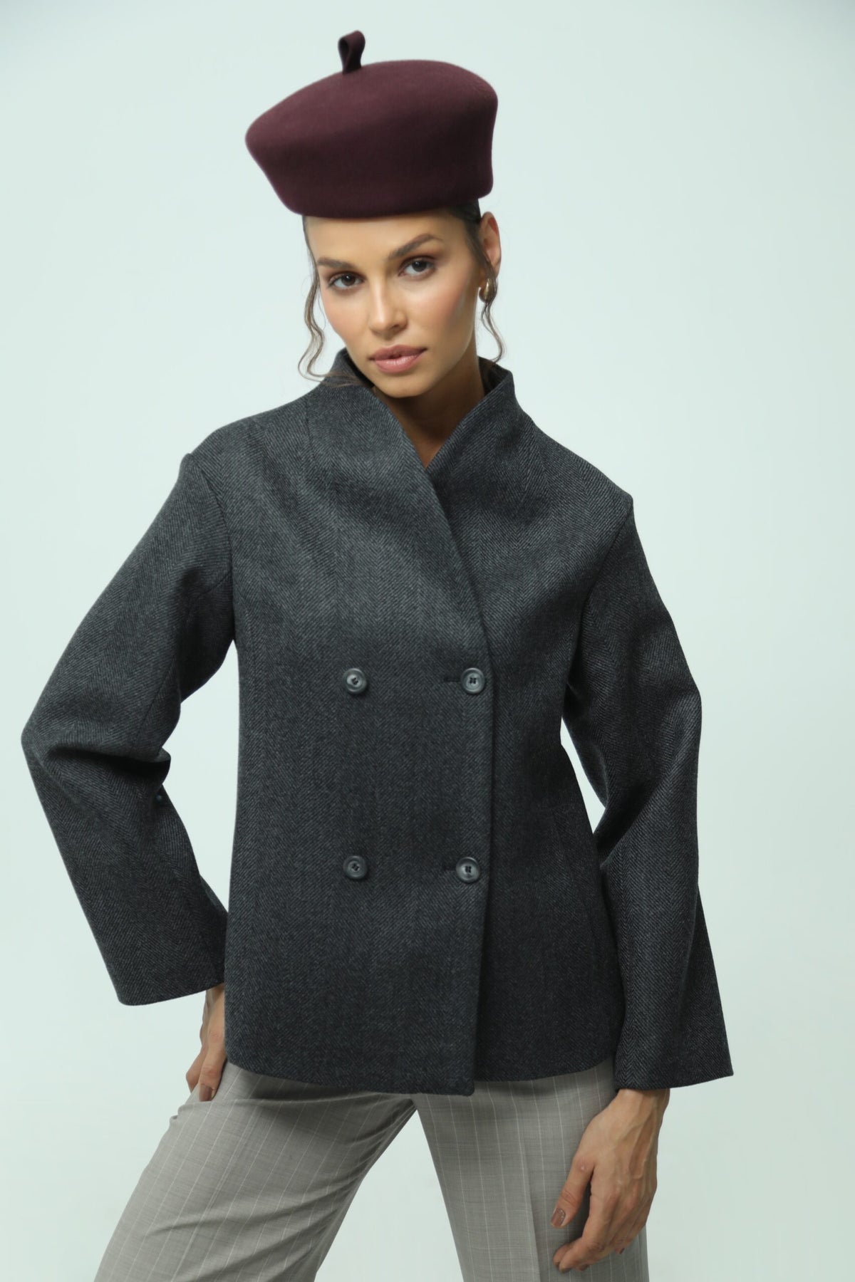 Ottavia Grey Wool Jacket 4