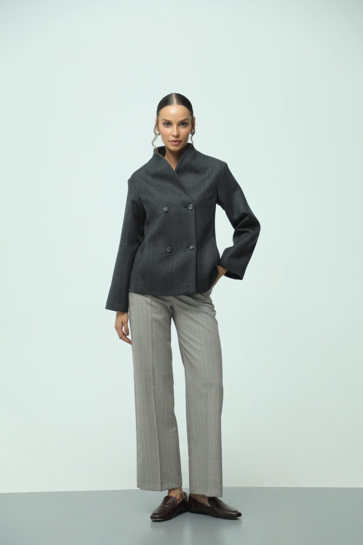 Ottavia Grey Wool Jacket 3