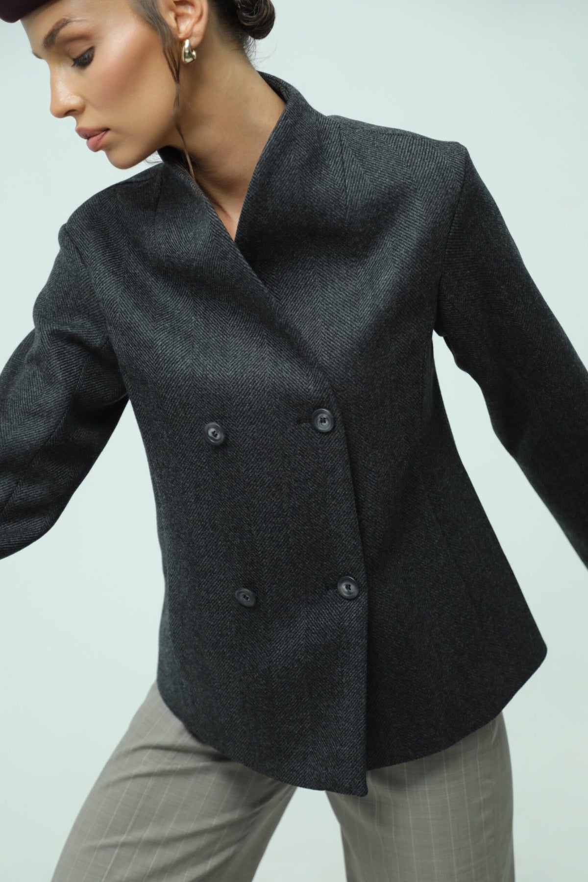 Ottavia Grey Wool Jacket 2