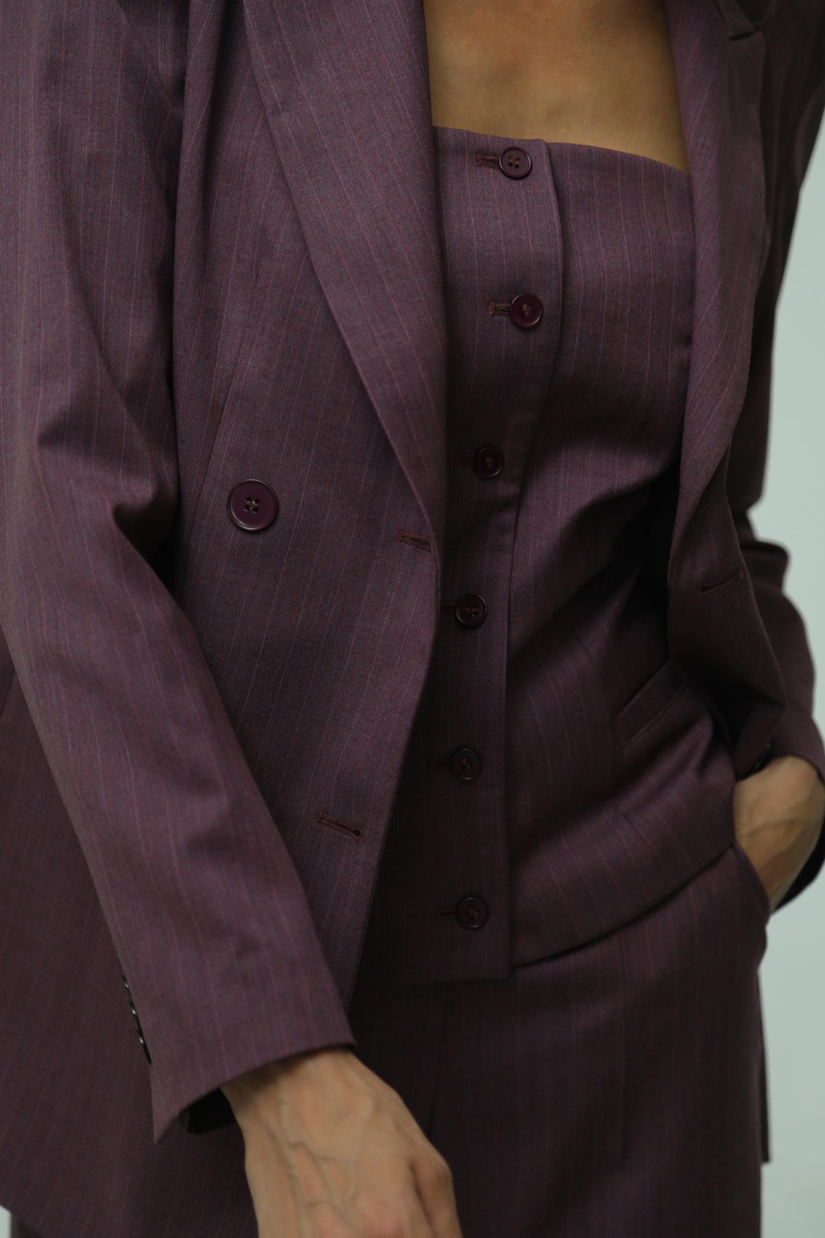 Vittoria Bordeaux Wool Suit 5