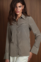 Women's regular striped shirt 100% cotton