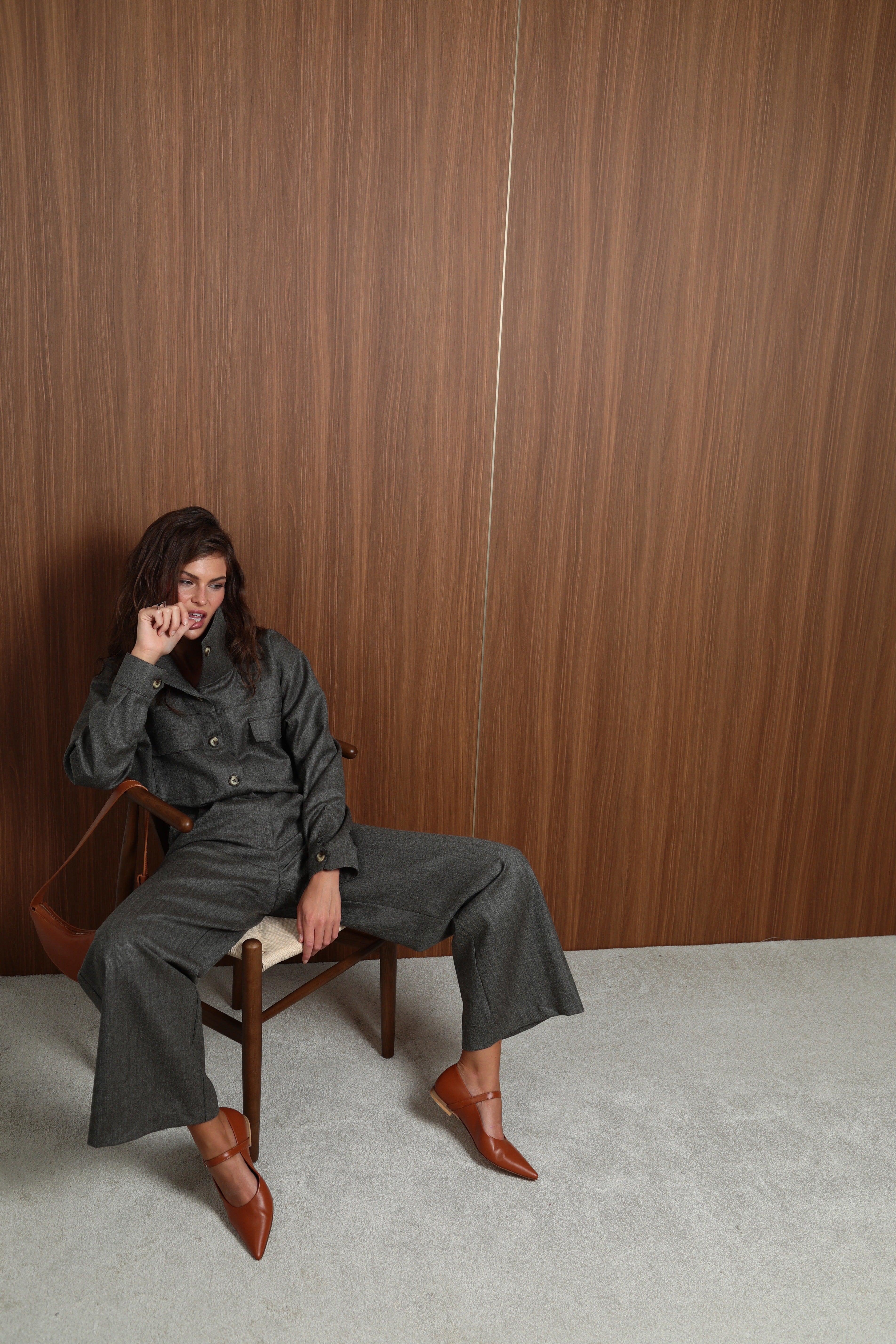 Wool Gray Jumpsuit – Roberto Baressi