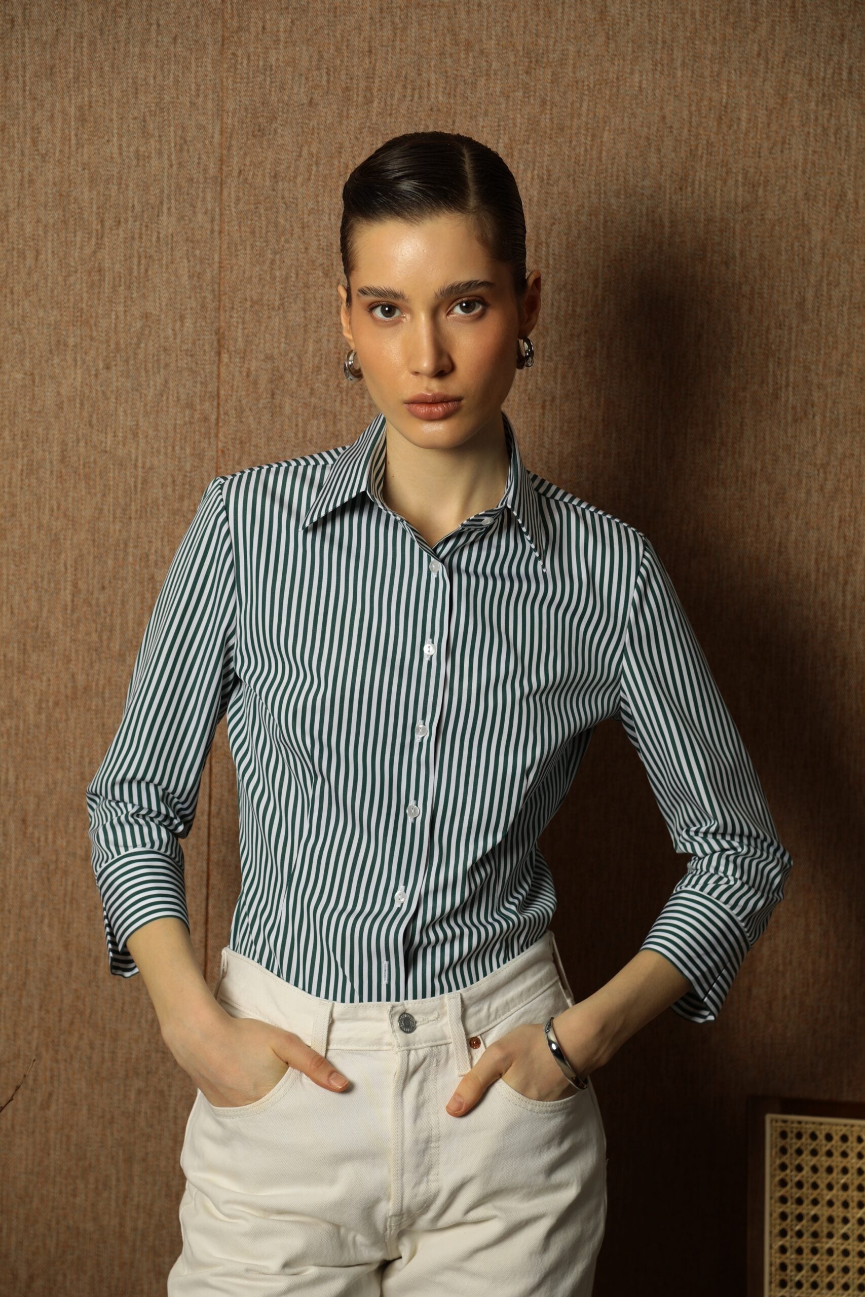 Adriana ženska Prugasta Košulja 4