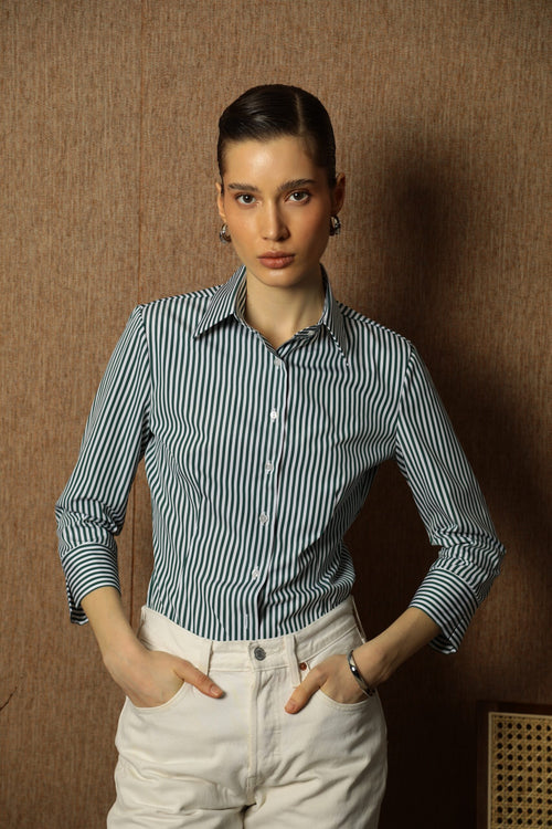 Adriana ženska Prugasta Košulja 4