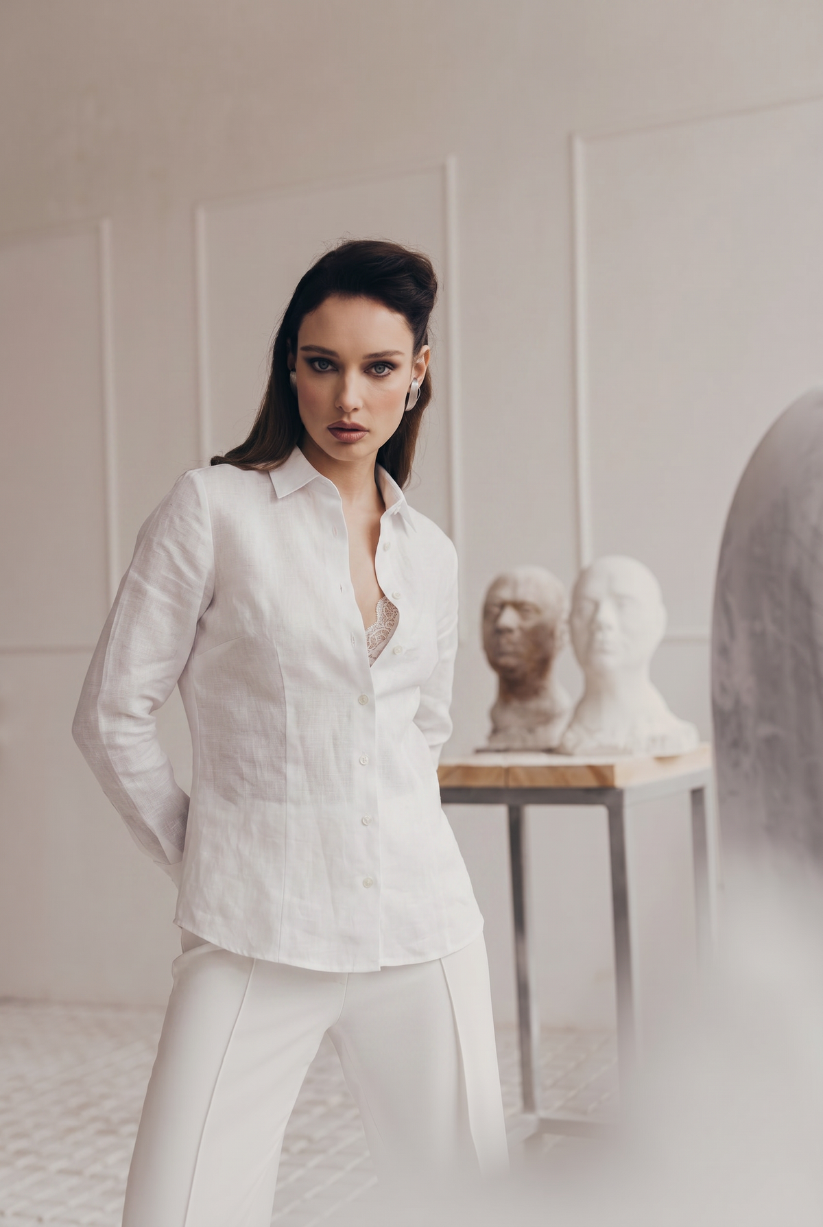 Linen Shirt in White 1