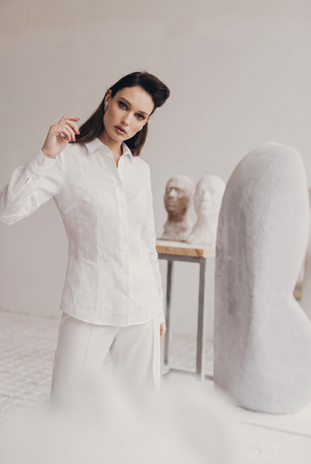 Linen Shirt in White 2