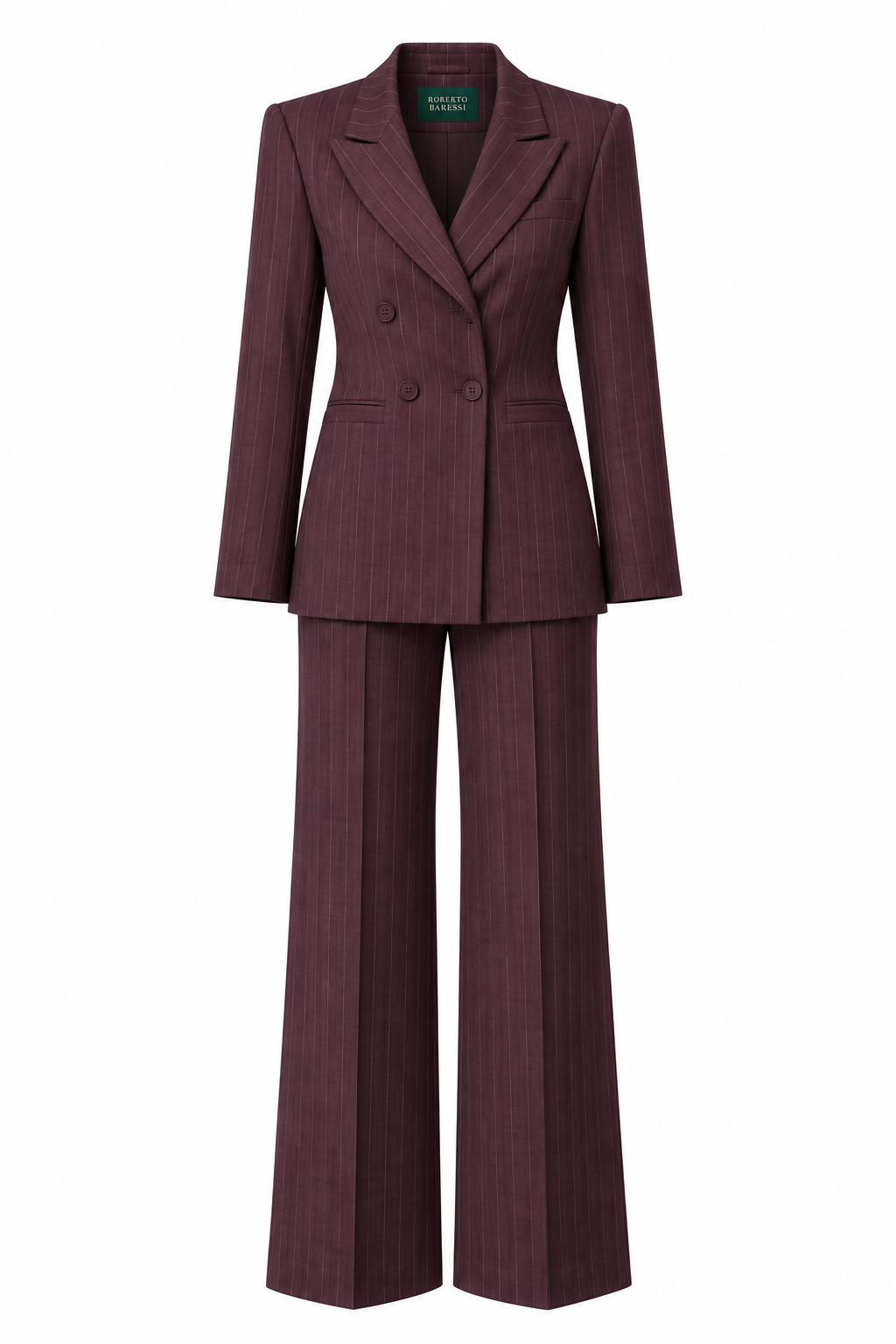 Vittoria Bordeaux Wool Suit 1