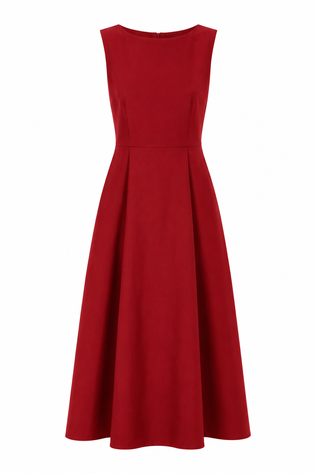 Charlotte Burgundy Linen Midi Dress 1