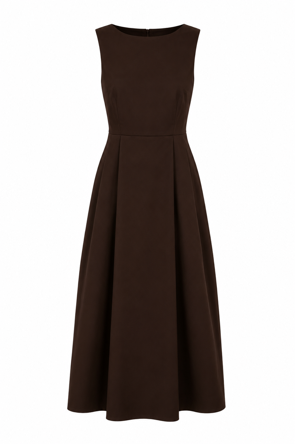 Charlotte Brown Cotton Midi Dress 1