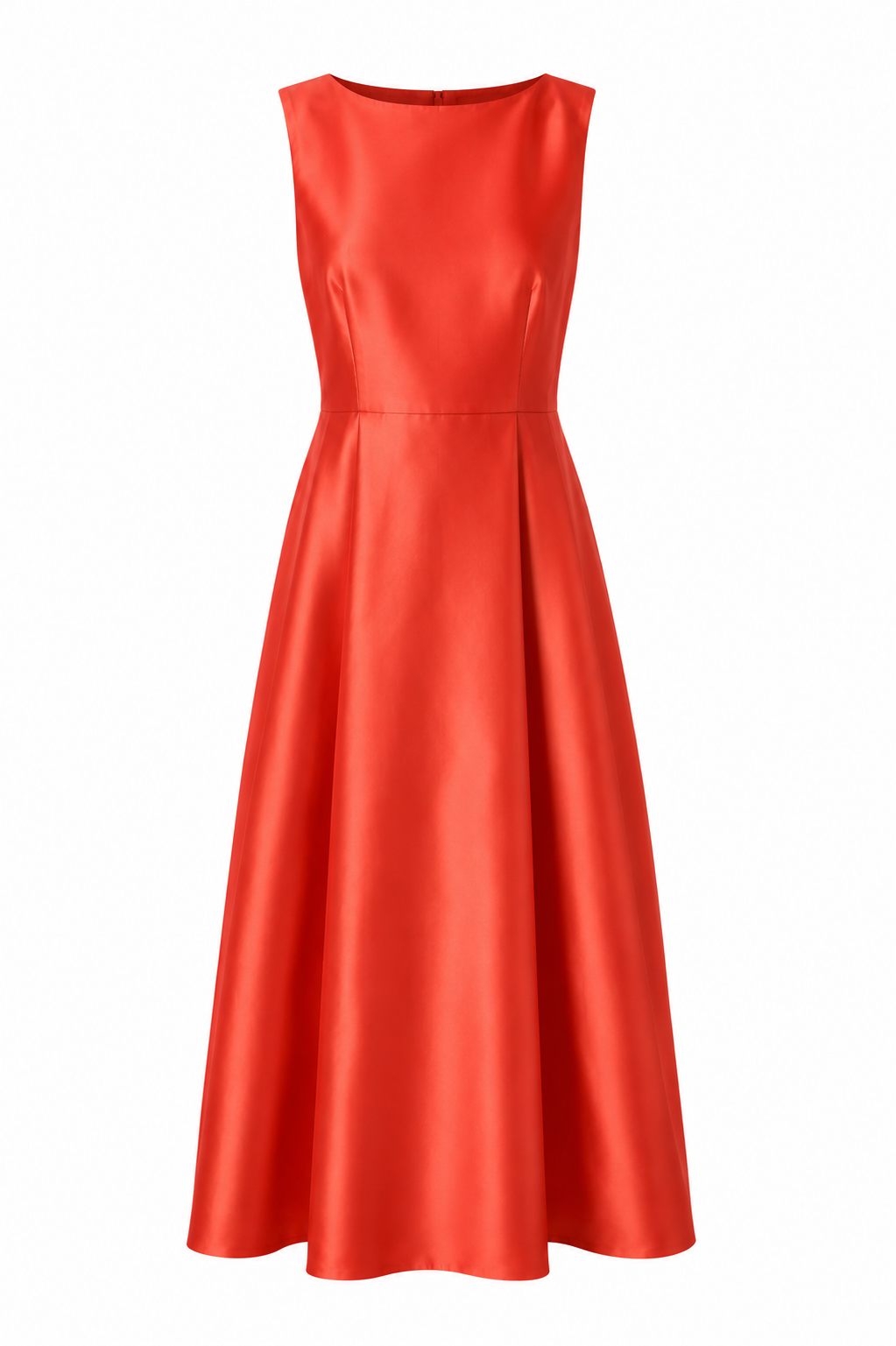 Charlotte Coral Silk Midi Dress 1