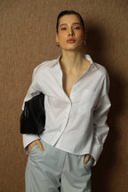 Crop White Bela Košulja 2