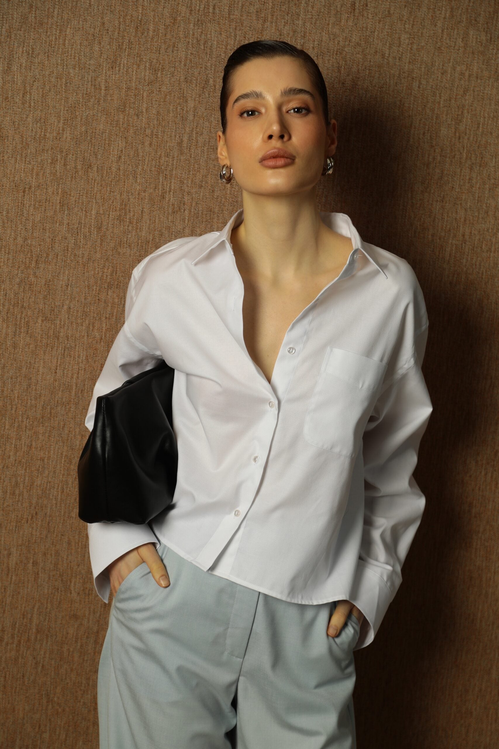 Crop White Bela Košulja 2