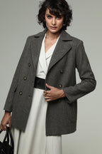 Dark Brown Fishbone Kratki Kaput2