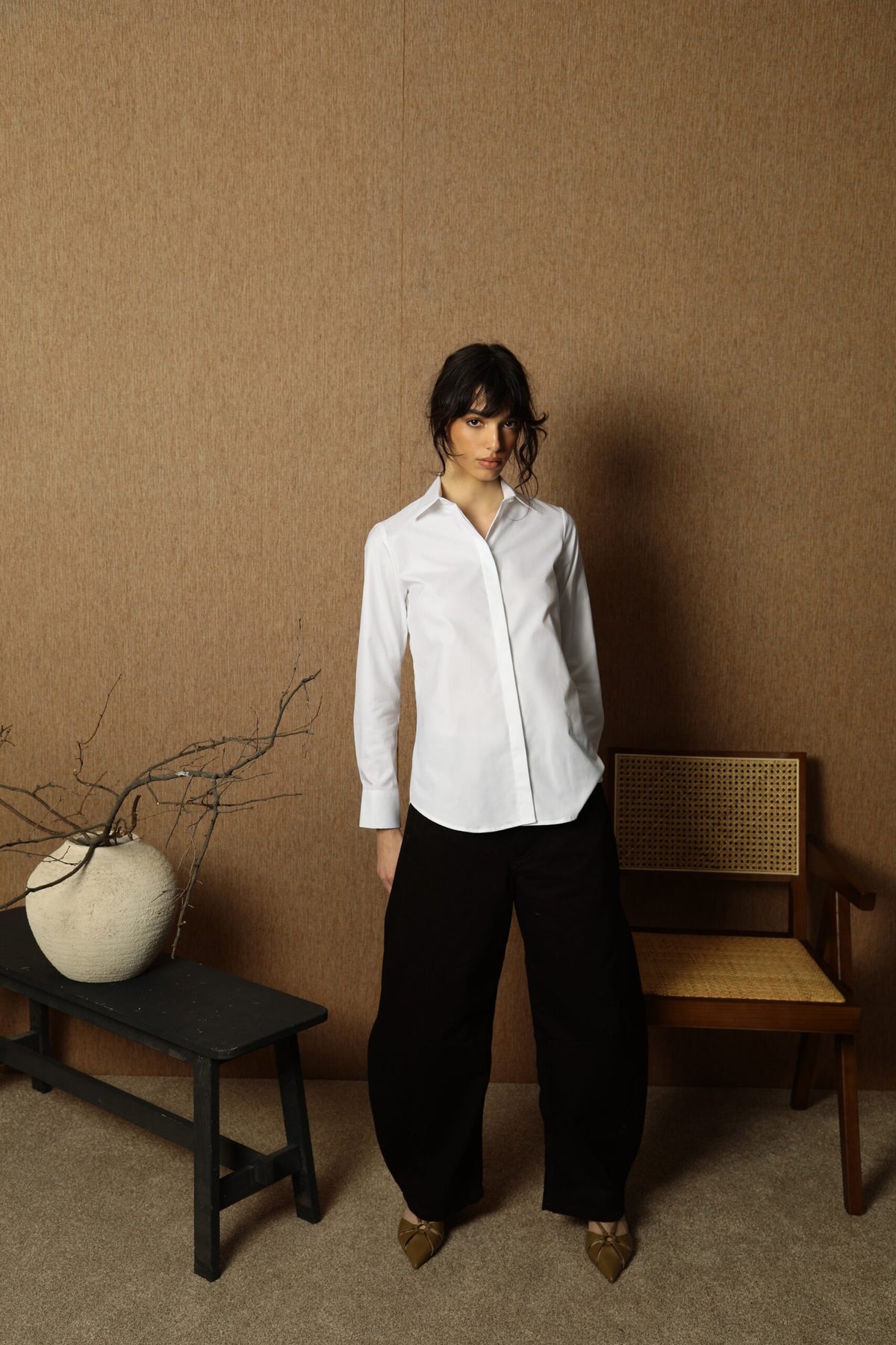 Gulijana Long White Cotton Shirt 1