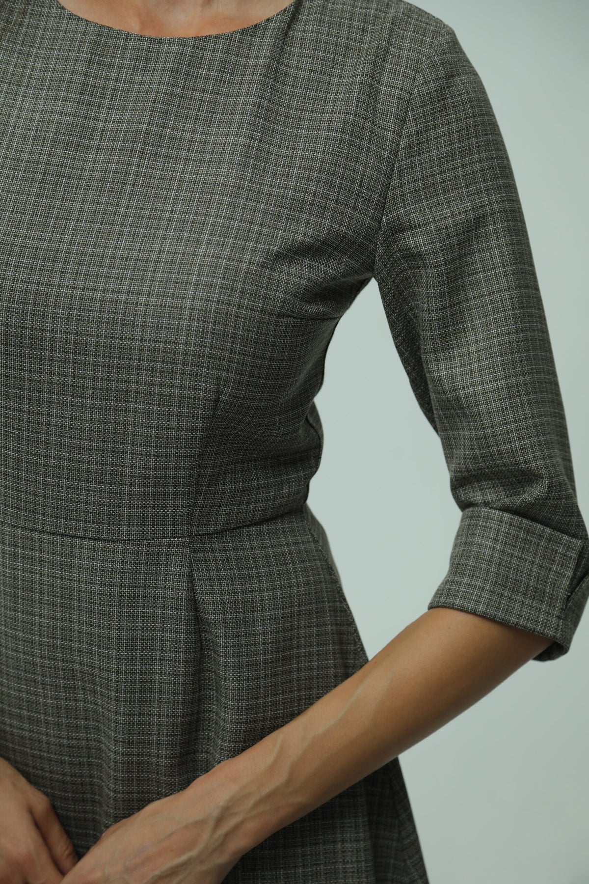 Alba Green Wool Midi Dress 5