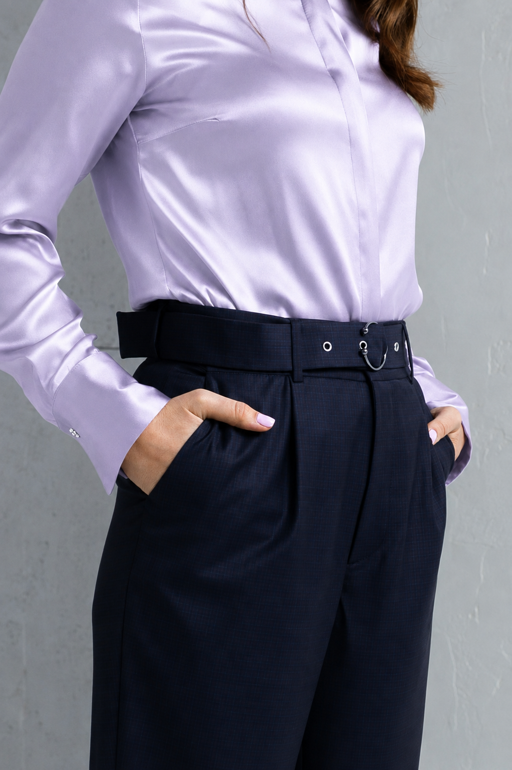 Amy Lavender Silk Blouse 3