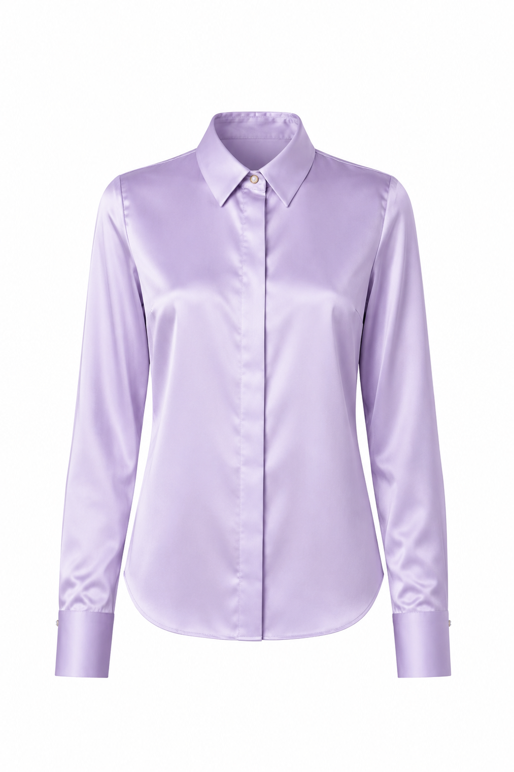 Amy Lavender Silk Blouse 1