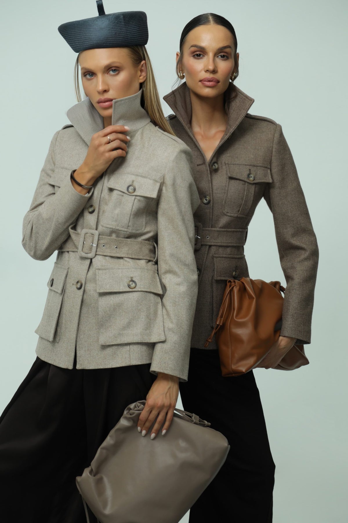 Marchesa Beige Wool Safari Jacket 2