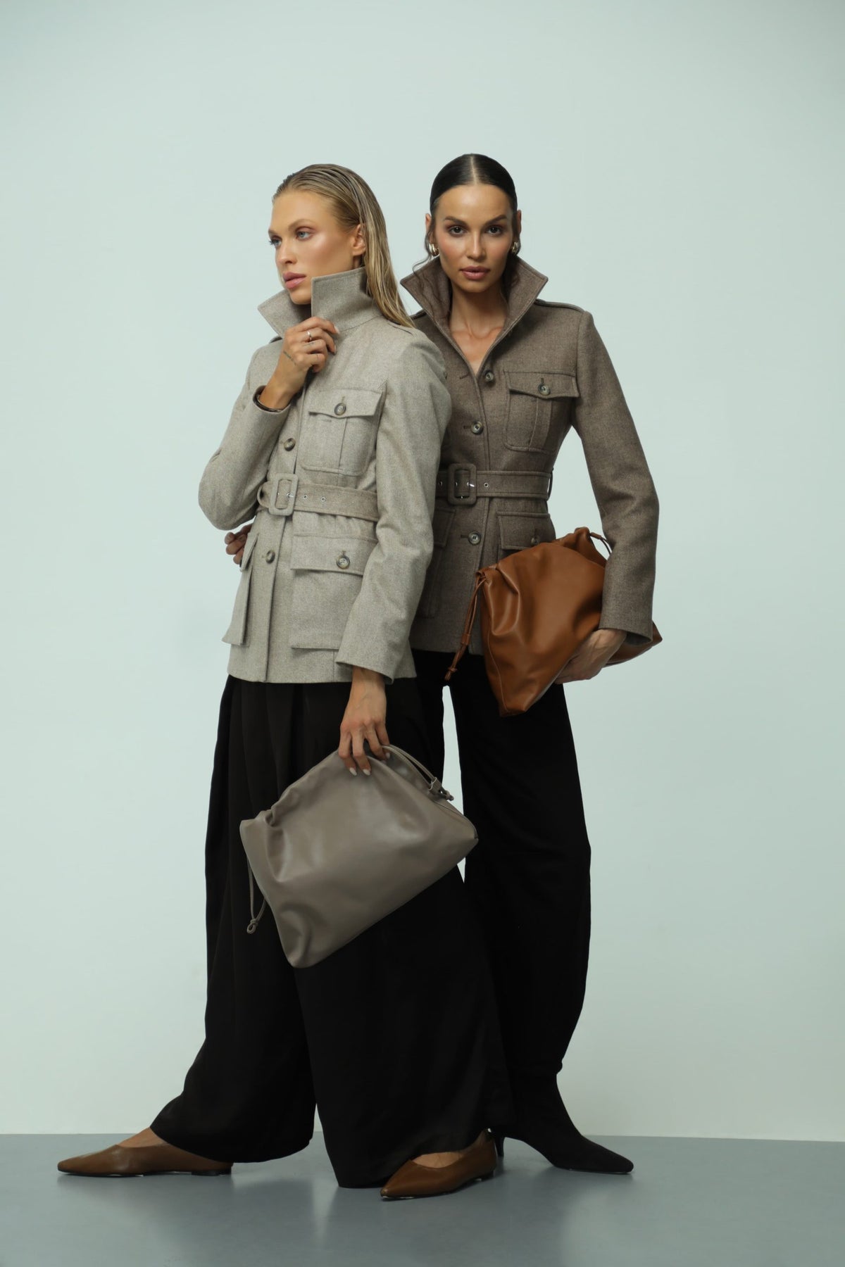 Marchesa Brown Wool Safari Jacket 2