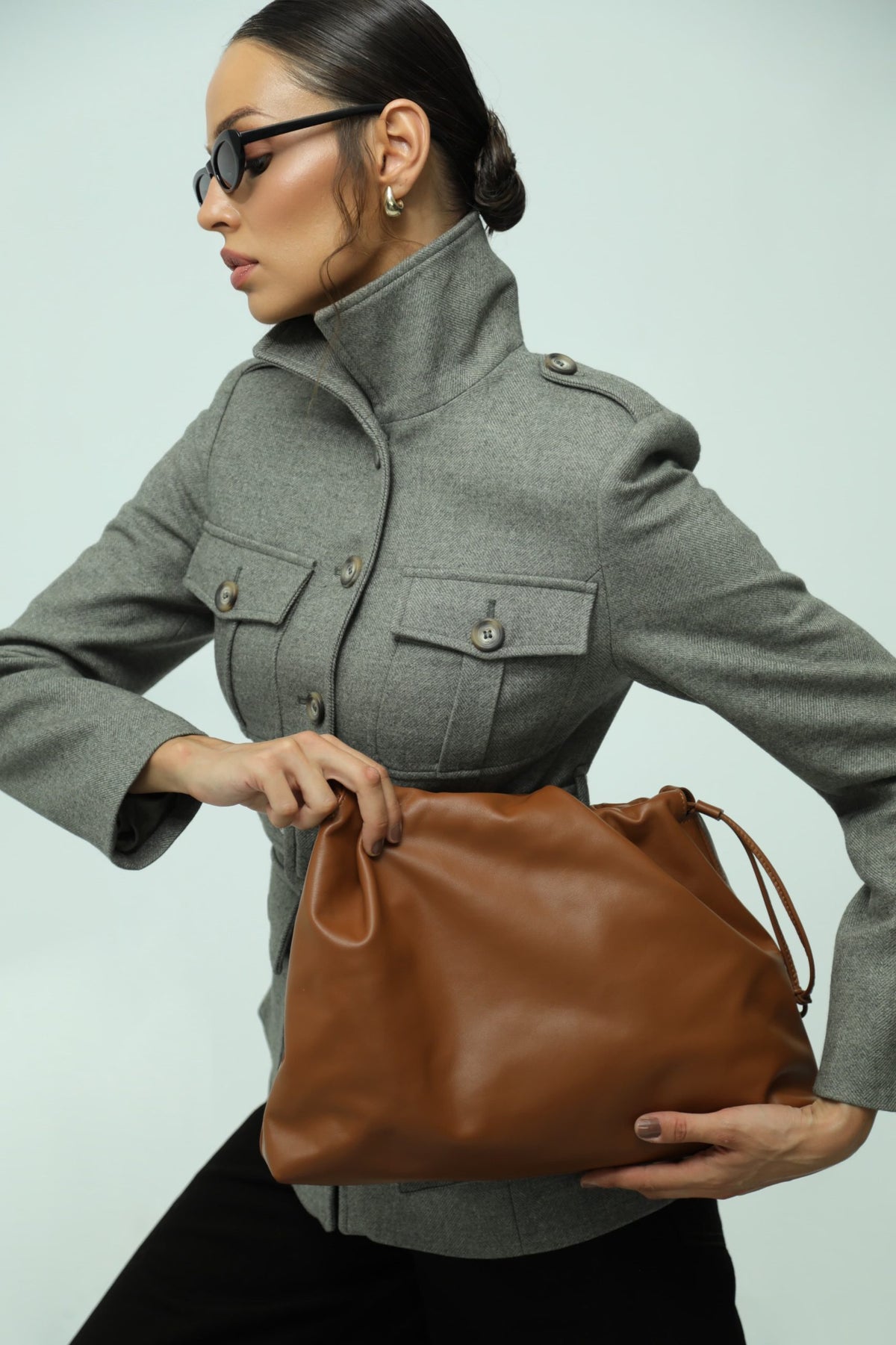 Marchesa Green Wool Safari Jacket 2
