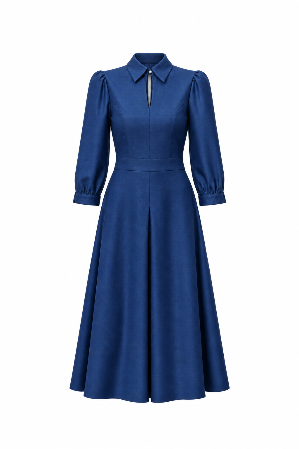 Melani Royal Blue Wool Midi Dress 1