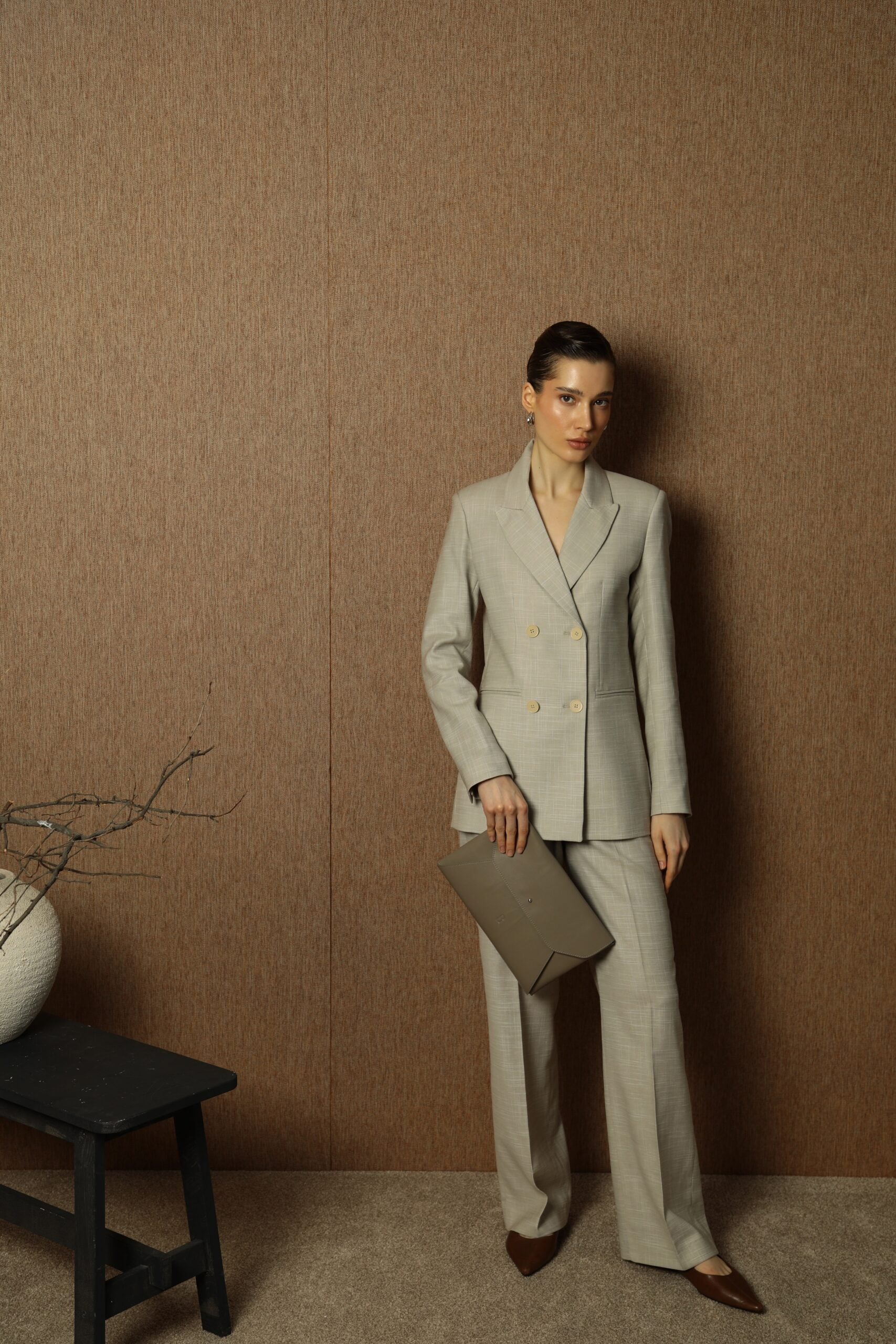 Milano Beige Suit Bež žensko Odelo 1