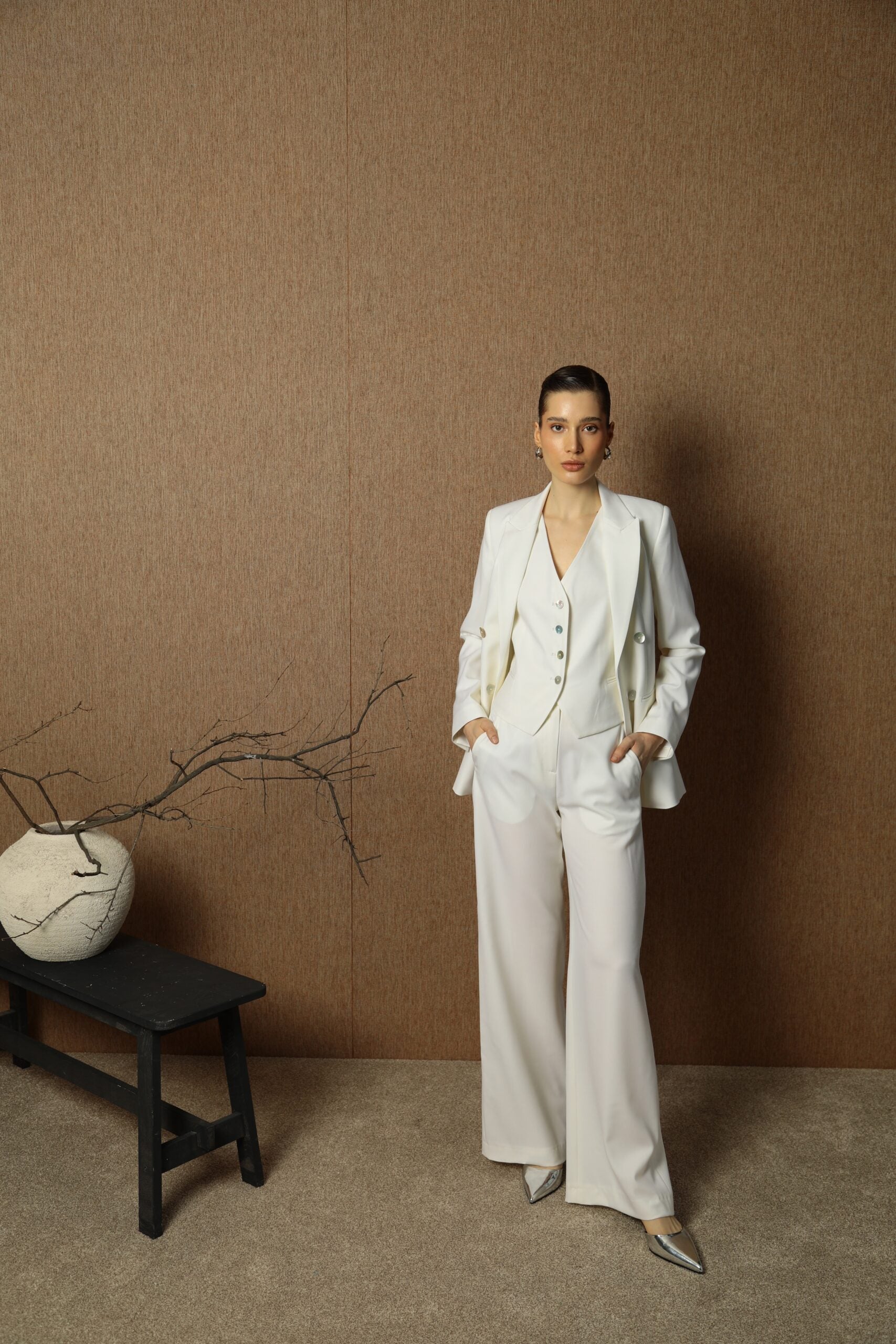Monaco White Suit žensko Belo Odelo 1