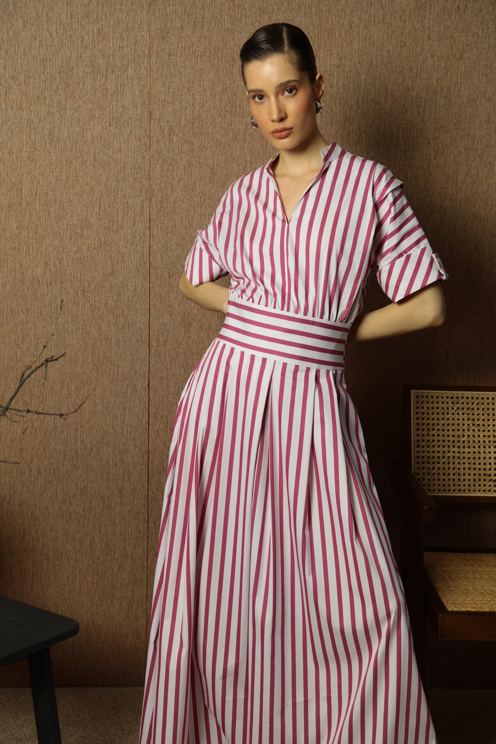 Montenegro Pink Stripes Women's Dress 2