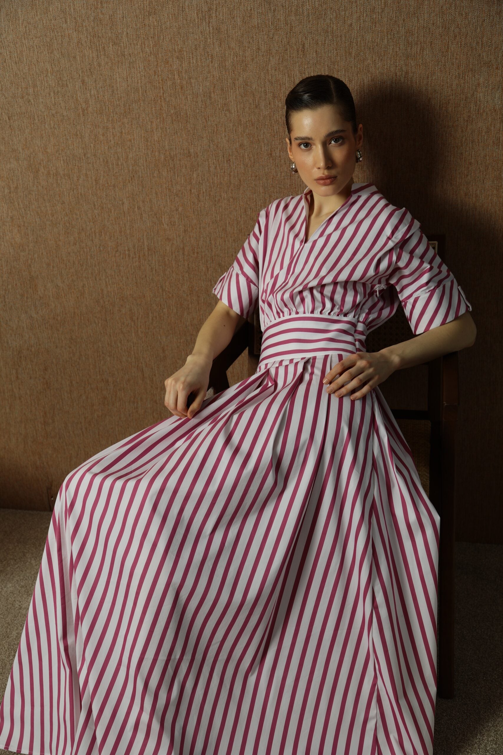 Montenegro Pink Stripes Women's Dress 3