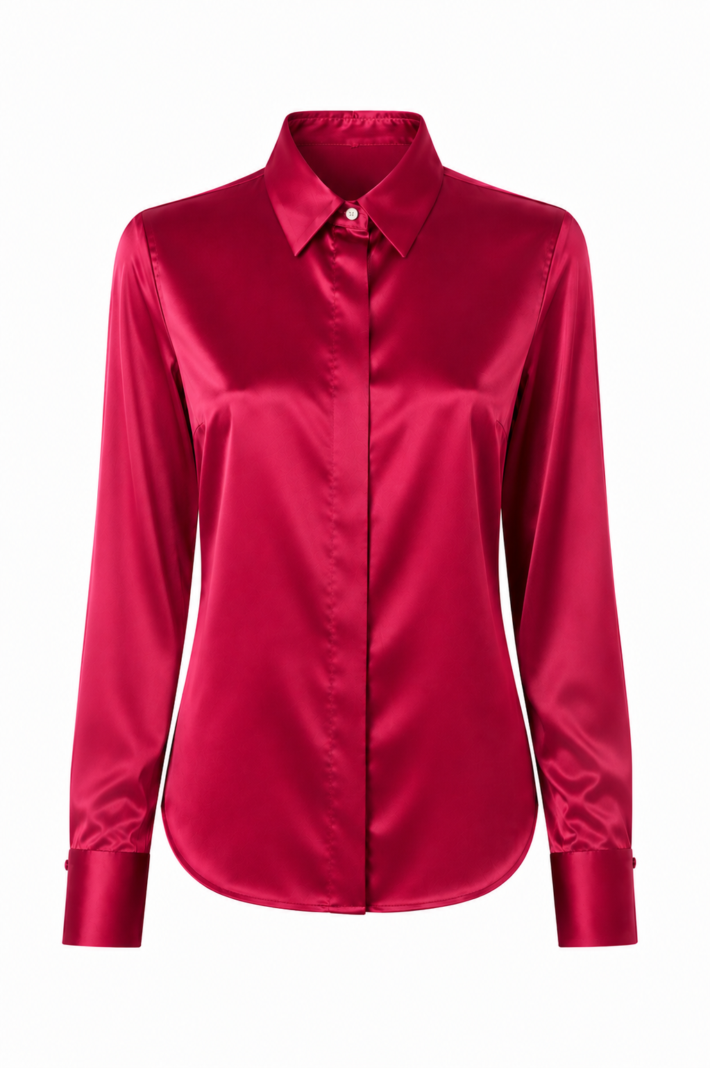 Naida Burgundy Silk Blouse 1
