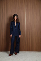 Navy Stripe Suit žensko Odelo 1