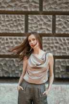 Rb Silk Blouse Beige2