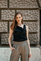Rb Silk Blouse Black1