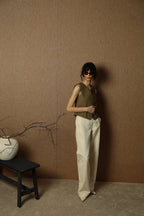 Riviera Beige Pants ženske Bež Pantalone 1
