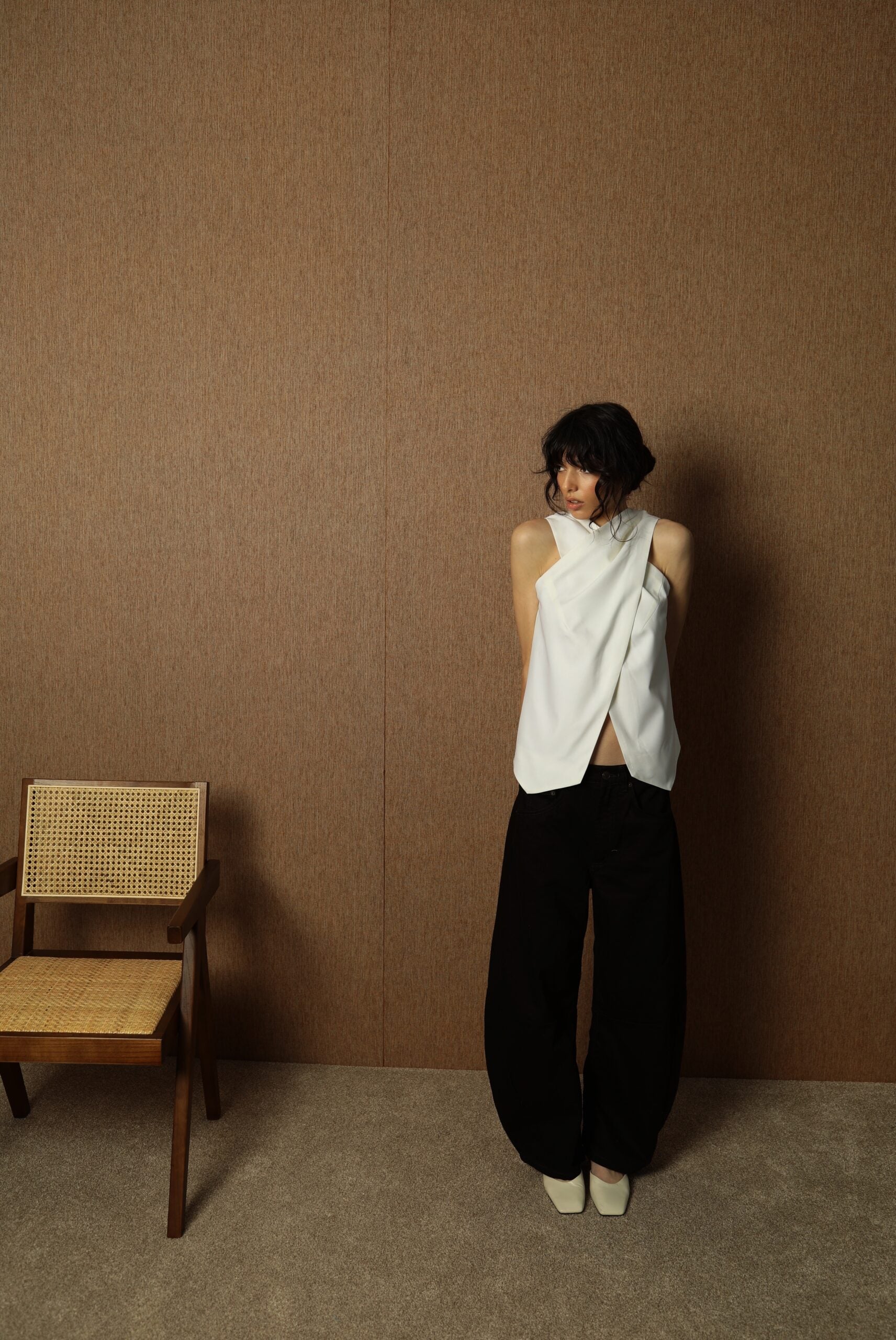 Voltera White Wool Beli Vuneni Prsluk 2