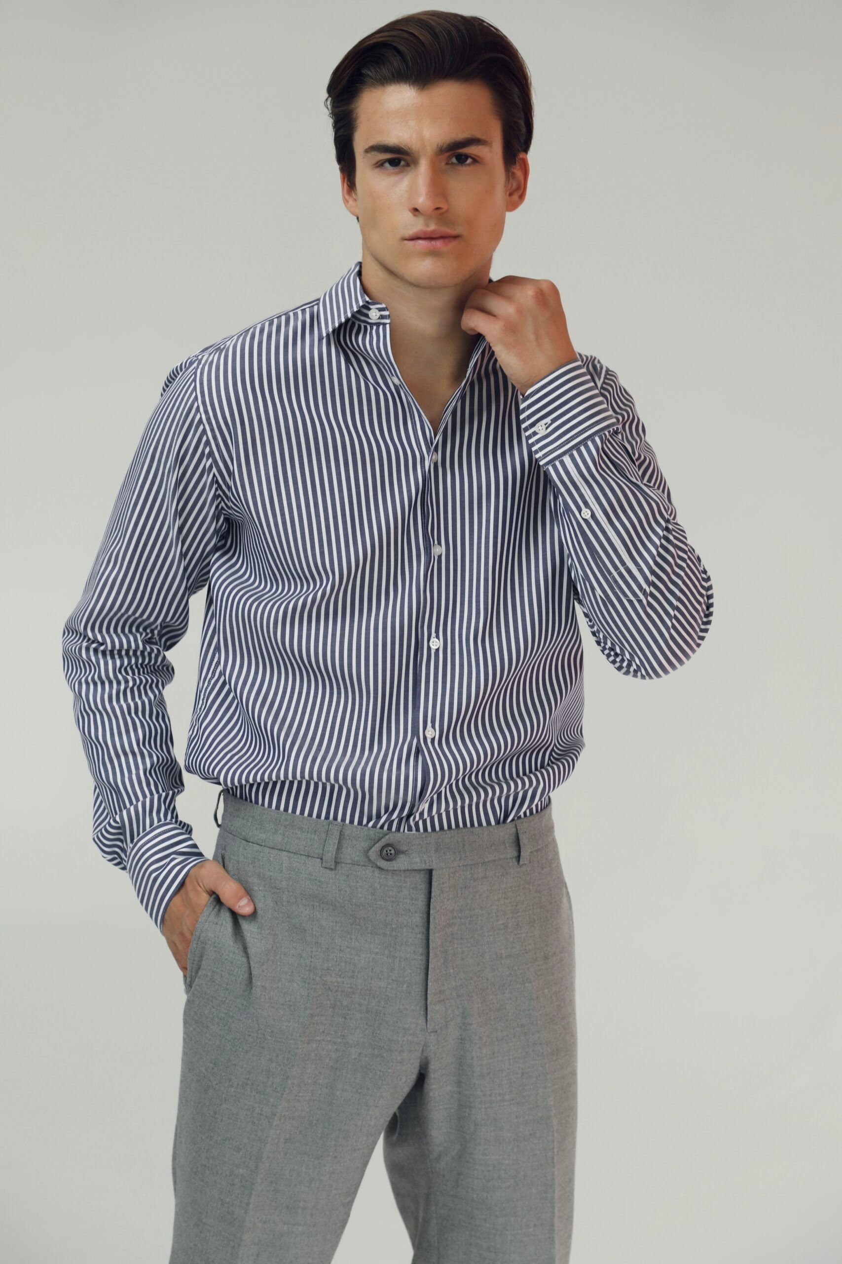 Wm Pants Gray Muške Sive Pantalone 2