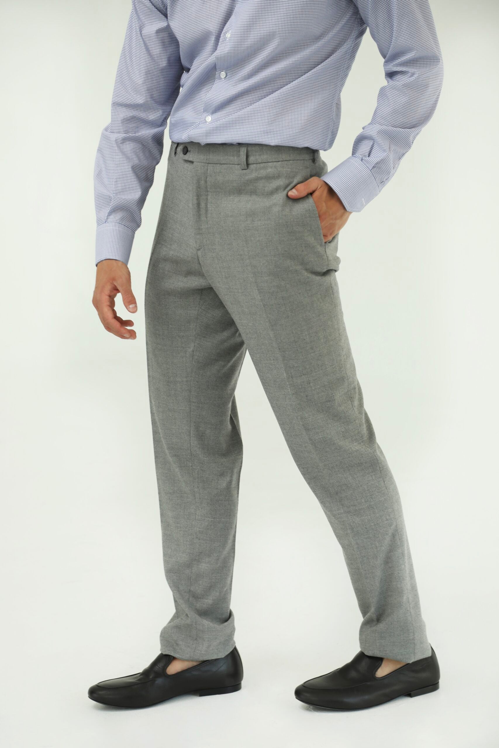 Wm Pants Gray Muške Sive Pantalone 3