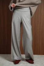 Wool Beige Pants Bež Vunene ženske Pantalone 1