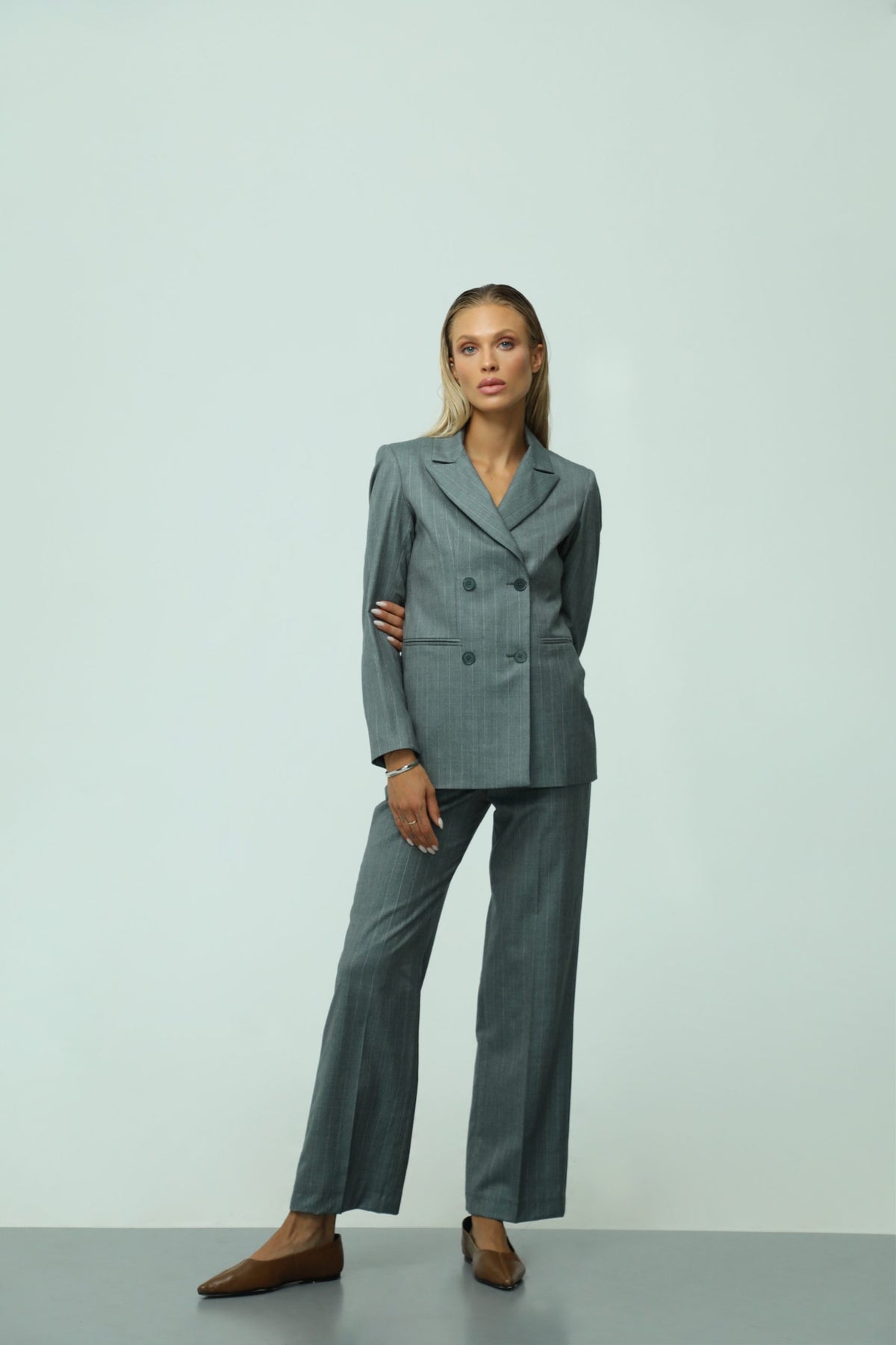Vittoria Green Wool Suit 4