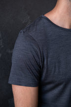 Men's merino shirt dark gray
