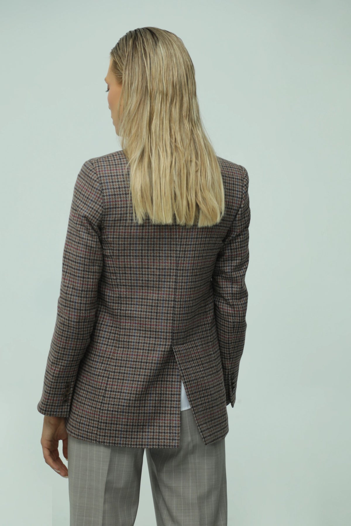 Roma Houndstooth Wool Blazer