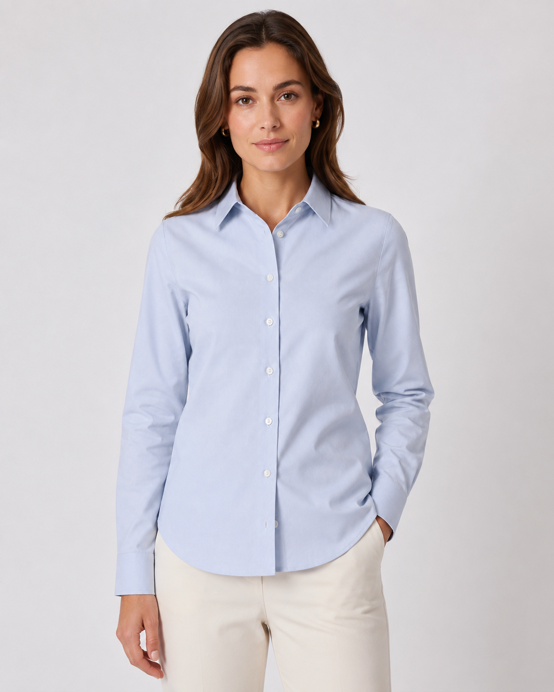 Casual Blue Cotton Shirt 2